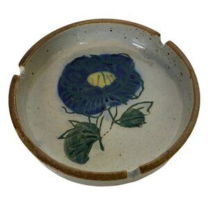 Vintage Otagiri Ceramic Ashtray  Floral Design Speckled Glaze Japan